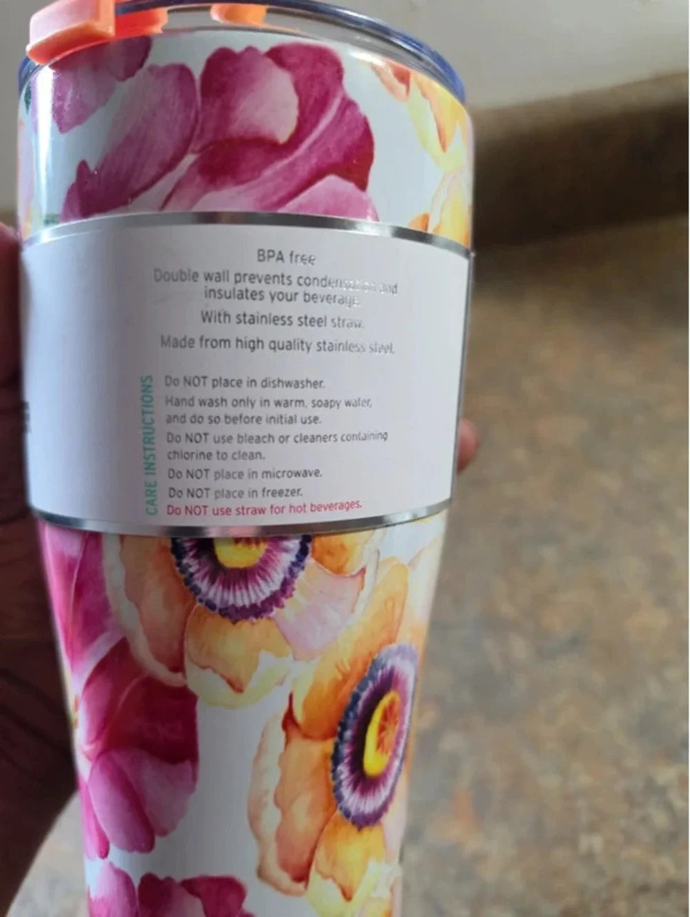 Wellness Stainless Steel Tumbler